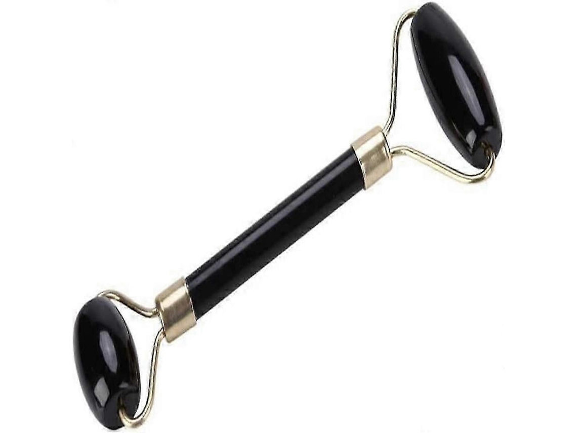 Massageador Facial Portátil de Jade com Rolos, 1 Unidade GOKOCO (preto)