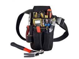 Bolsa De Ferramentas Com Cinto Mini Para Ferramentas E Acessórios Em Têxtil 900d Oxford Preto