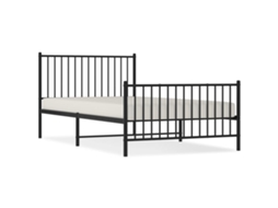 Estrutura de Cama com Cabeceira e Pés Metal Preto MAISON EXCLUSIVE 107x203 cm