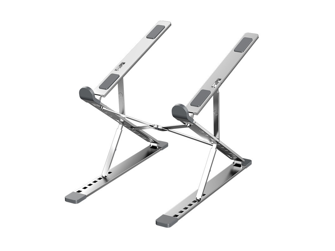 Suporte Para Portátil Com Dupla Camada E Altura Ajustável, Dobrável E Com Suporte De Resfriamento (prata) Czhhmart