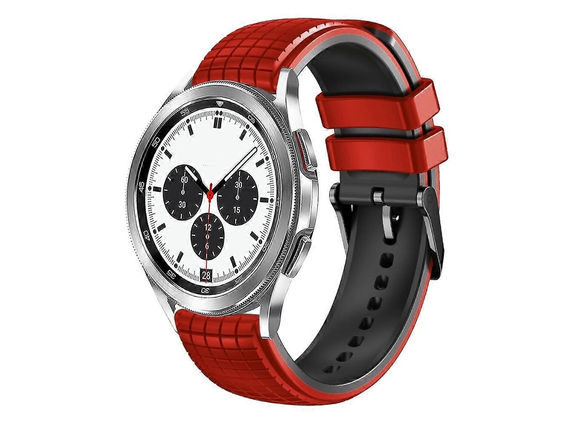 Pulseira De Silicone Bicolor Com Malha De 20 Mm
