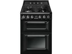 Fogão SMEG TR62BL (96 L - Elétrico e Gás Natural - Preto)