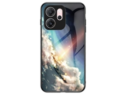 Capa De Celular De Vidro Temperado Com Padrão De Céu Estrelado Para Oppo Reno14 F 5g, Céu Estrelado Brilhante