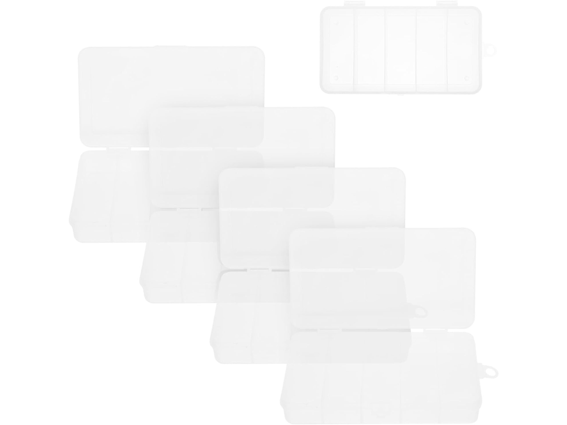 Organizador De Decoração Para Manicure Nuobesty, Recipiente Transparente Com Divisórias, Suporte