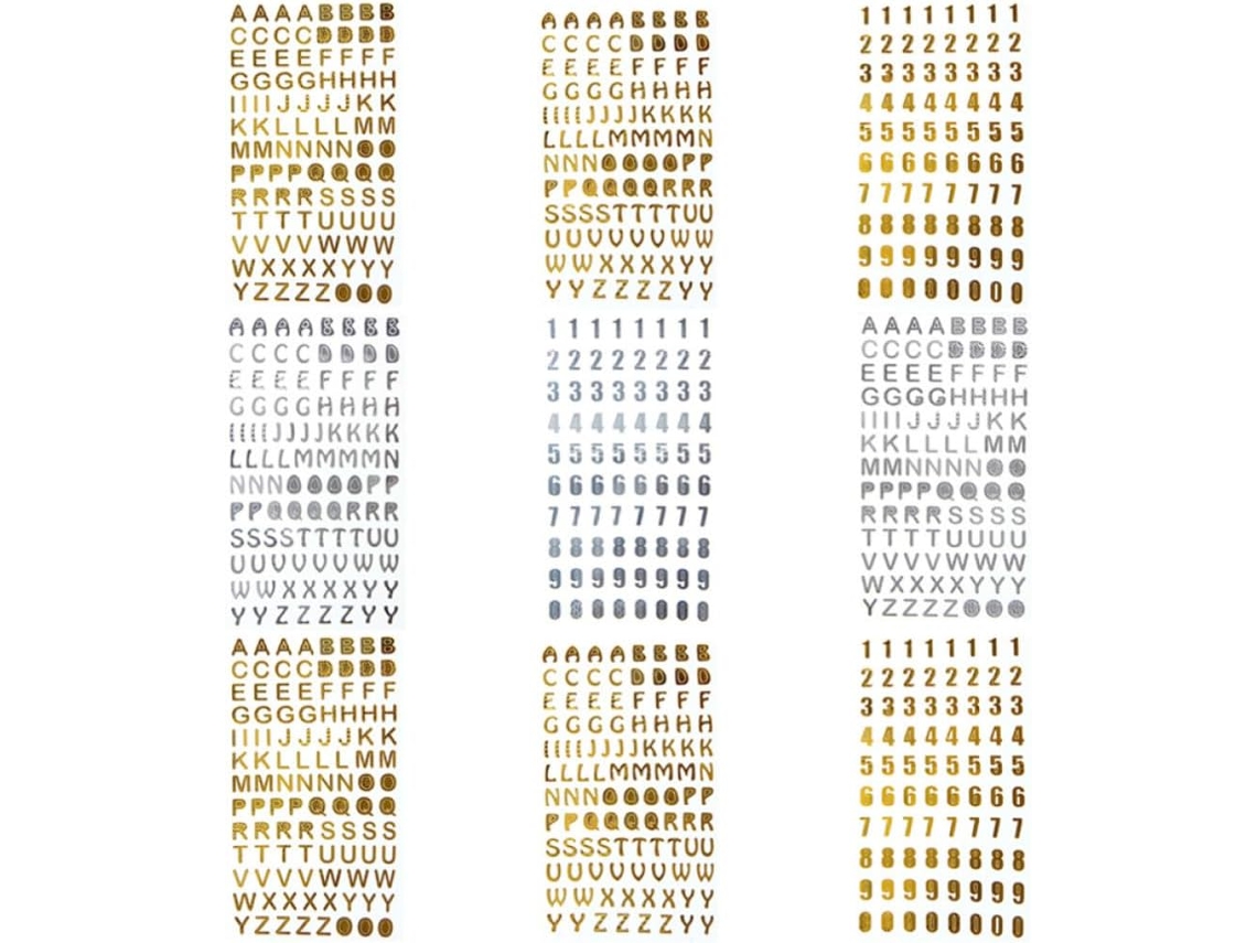 Folhas De Adesivos Com Letras E Números Para Meninos E Meninas