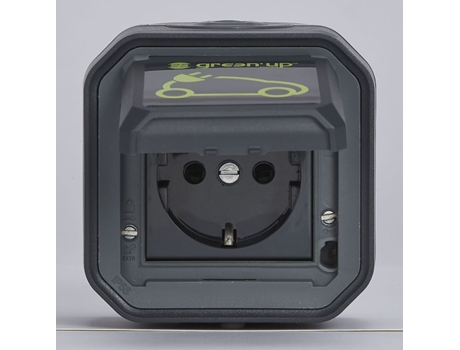 Tomada Schuko P/ Carregamento Ve Saliente Antracite LEGRAND Plexo Green Up