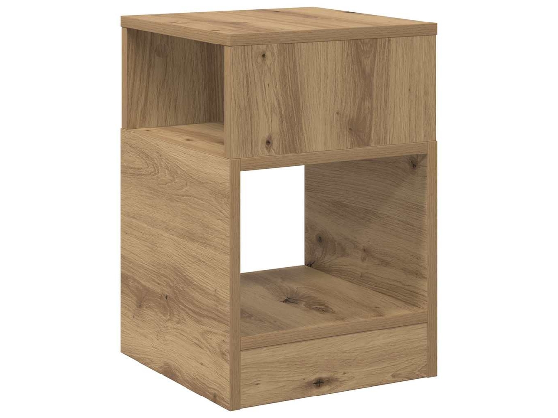 Mesa de Apoio Carvalho Artesanal 30,5 X 30 X 45 Cm MAISON EXCLUSIVE