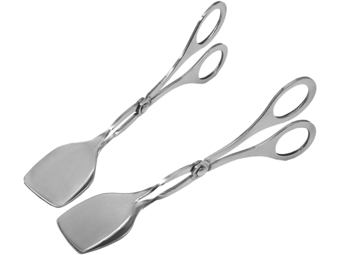 Pinças Para Alimentos Bestonzon Em Aço Inoxidável, Conjunto De 2 Peças – Pinças Práticas Para Servir Em Buffets, Bifes