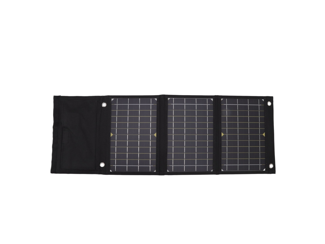 Painel Solar Portátil Dobrável 24w Monocristalino com 2 Usb para Camping e Exterior | S/MARCA