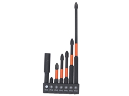 Kit de chave Phillips de 7 pontas Ph Aço Ts2 com suporte magnético resistente a impactos