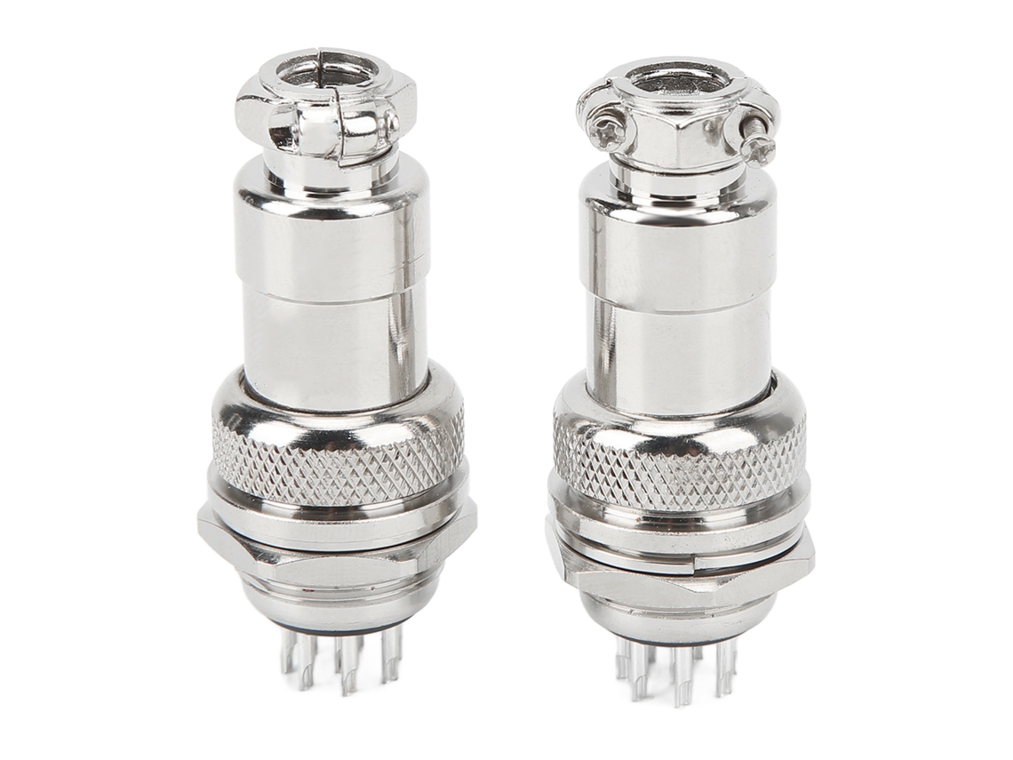 Conector De Cabos Aviation Plug And Socket 8 Pinos Com Laxiscreed Para Montagem Em Painel