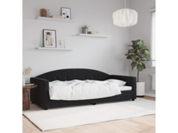 Vidaxl Sofá-cama 90x190 Cm Veludo Preto