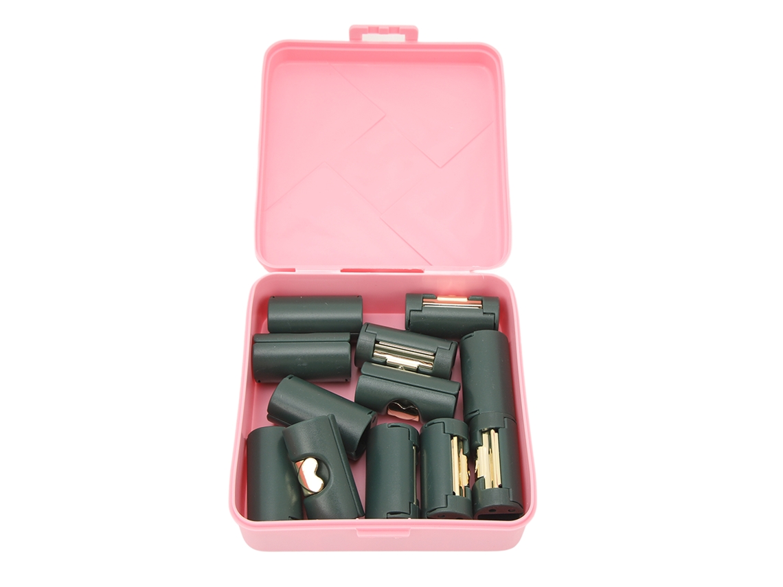Conjunto de 12 prensas Lençol ajustáveis, feitas de ABS resistente e robusto, para sala de estar, nas cores verde escuro e dourado.