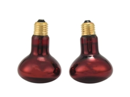 Conjunto 2 Lâmpadas Infravermelhas 100w Com Luz Vermelha