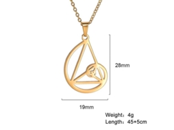 2026-colgante De Geometría Espiral Fibonacci Oro Acero Inoxidable Collar Choker Mujer Joyería Bib 45-50cm Cor Oro B