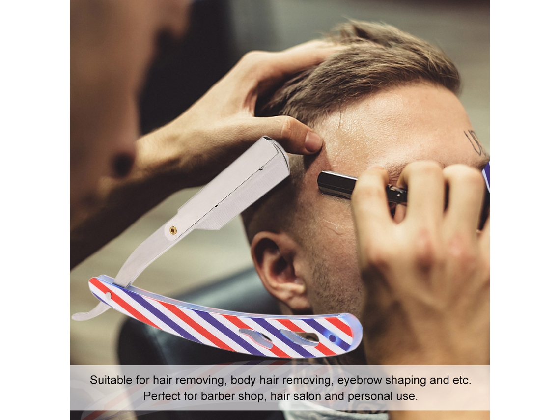 Navaja Recta Barber Estilo Plegable Acero Inoxidable