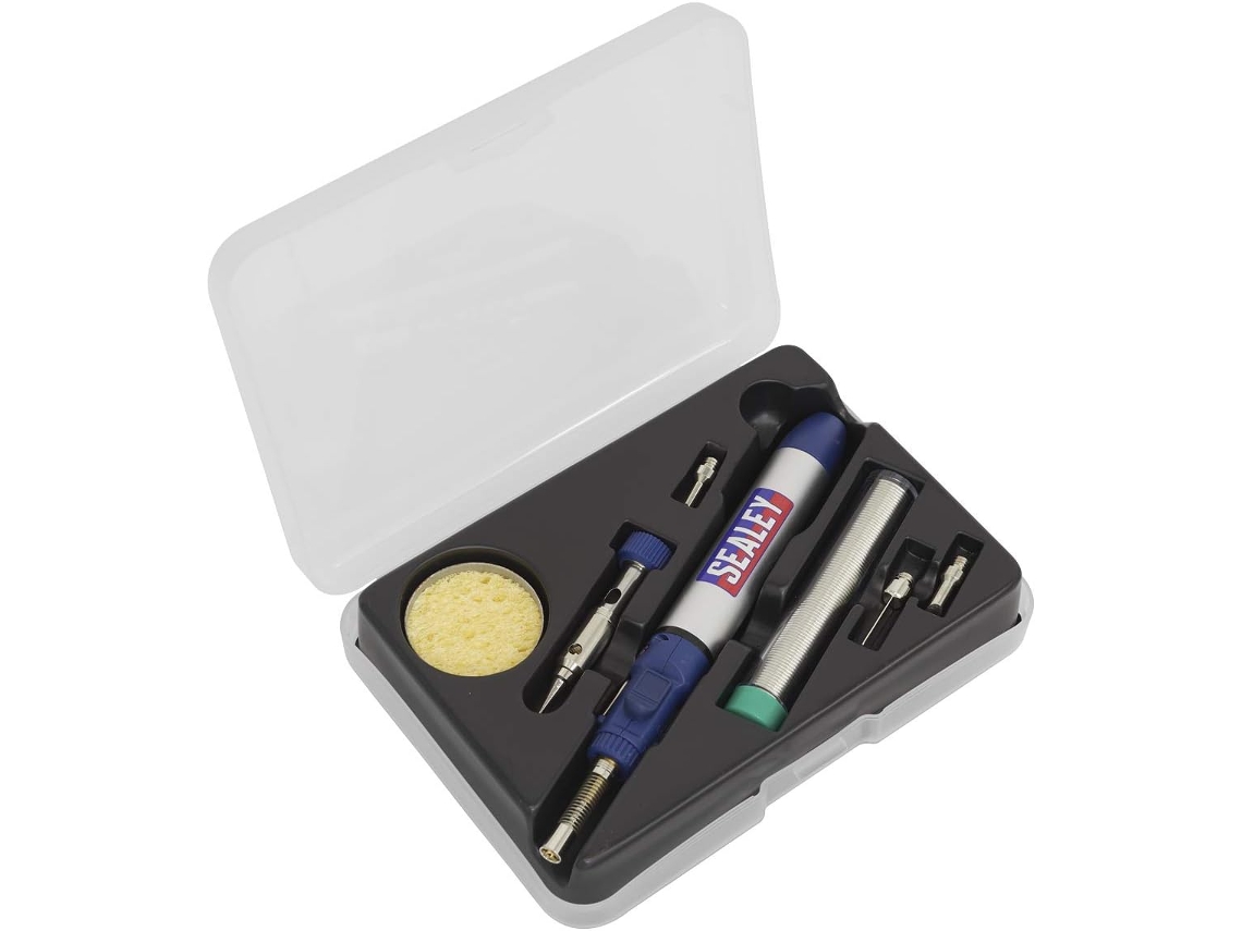 Kit De Micro Maçarico A Butano Ak2953 Com 10 Peças