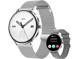 Smartwatch T8pro 1.32" Amoled Com Chamada Bluetooth E Design Ultrafino Prata