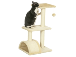 Árvore de Escalada para Gatos, Arranhador de 72 Cm, Bola Pendurada Creme S/MARCA