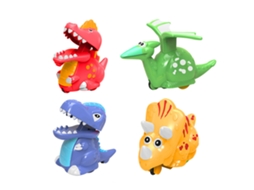Primerox 4pcs Brinquedos Dinossauro Carrinho Pressão e Inércia para Crianças Festas Natal