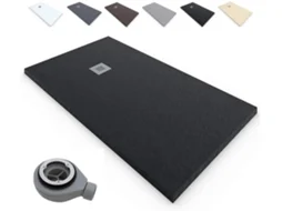 Base de Duche Resina Preto 80X80 Quadro Valvula ESTILOBAÑO
