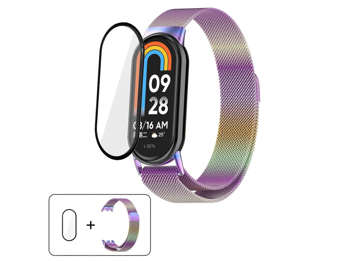 Pulseira Milanesa Em Aço Inoxidável Com Película Curva 3d