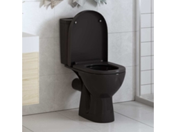 Vidaxl Tampo De Sanita Fecho Suave Com Design Remoção Rápida Preto