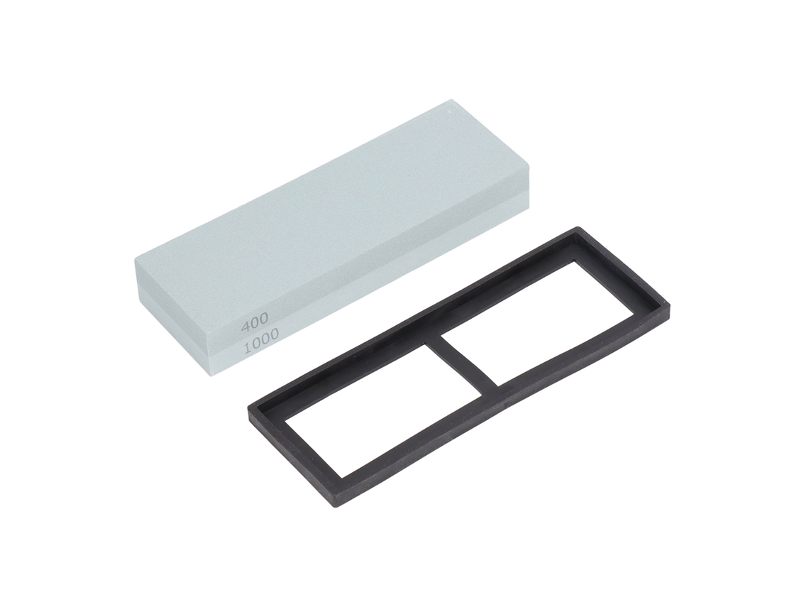 Kit de pedra de afiar facas Whstone com base de borracha para cozinha.