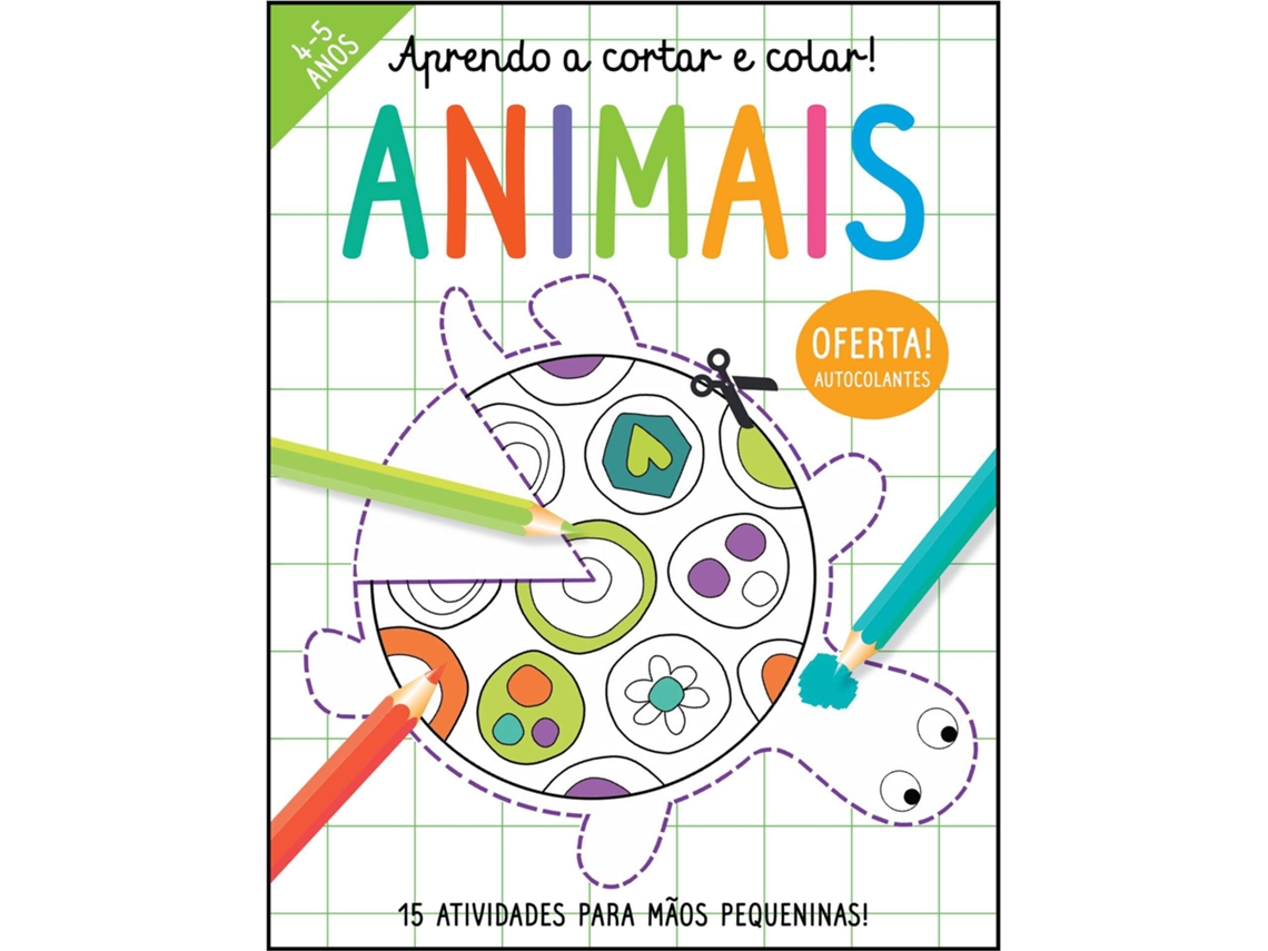 Livro Aprendo A Cortar E Colar! Animais de Elizabeth Golding (Português)