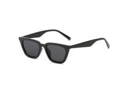 Óculos De Sol Femininos Retrô Estilo Olho De Gato, Lentes Pretas Em Tela Plástica, Proteção Uv400