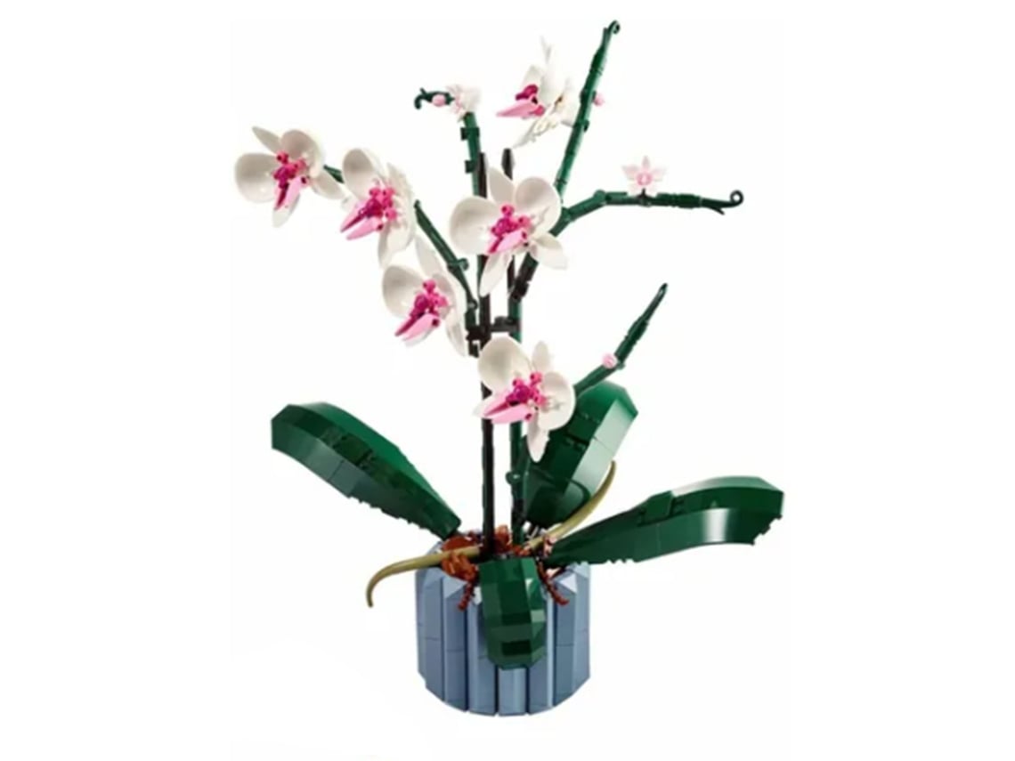 Ats set de Blocos de Orquídea 608 Peças Decoração Residencial Educatsiva Construção Plástico Verde