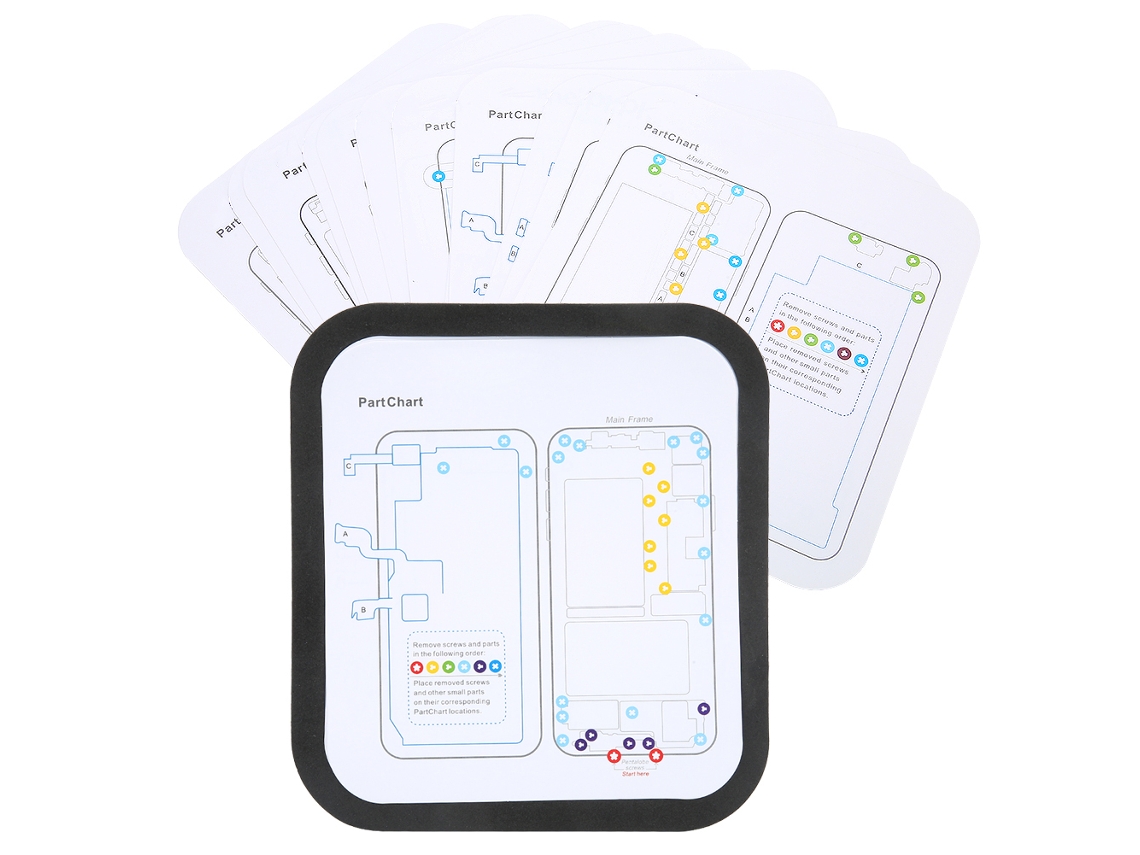 Tapete Magnético LAXISCREED para Reparo de Celulares Apple