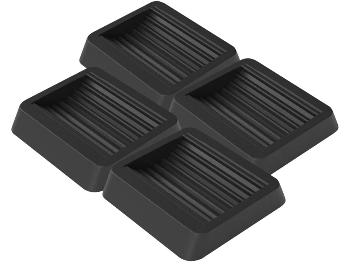 Pés De Borracha Para Cadeiras, Conjunto De 4 Peças, Pretos, Com Absorção De Impacto E Fixação Antiderrapante, Ideais