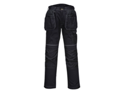 Calça De Trabalho Elástica Pw3 Com Bolsos No Coldre Preto / 36