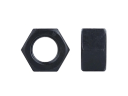 Porcas Sextavadas Em Aço Carbono Preto, 50/100 Peças, Grau 8