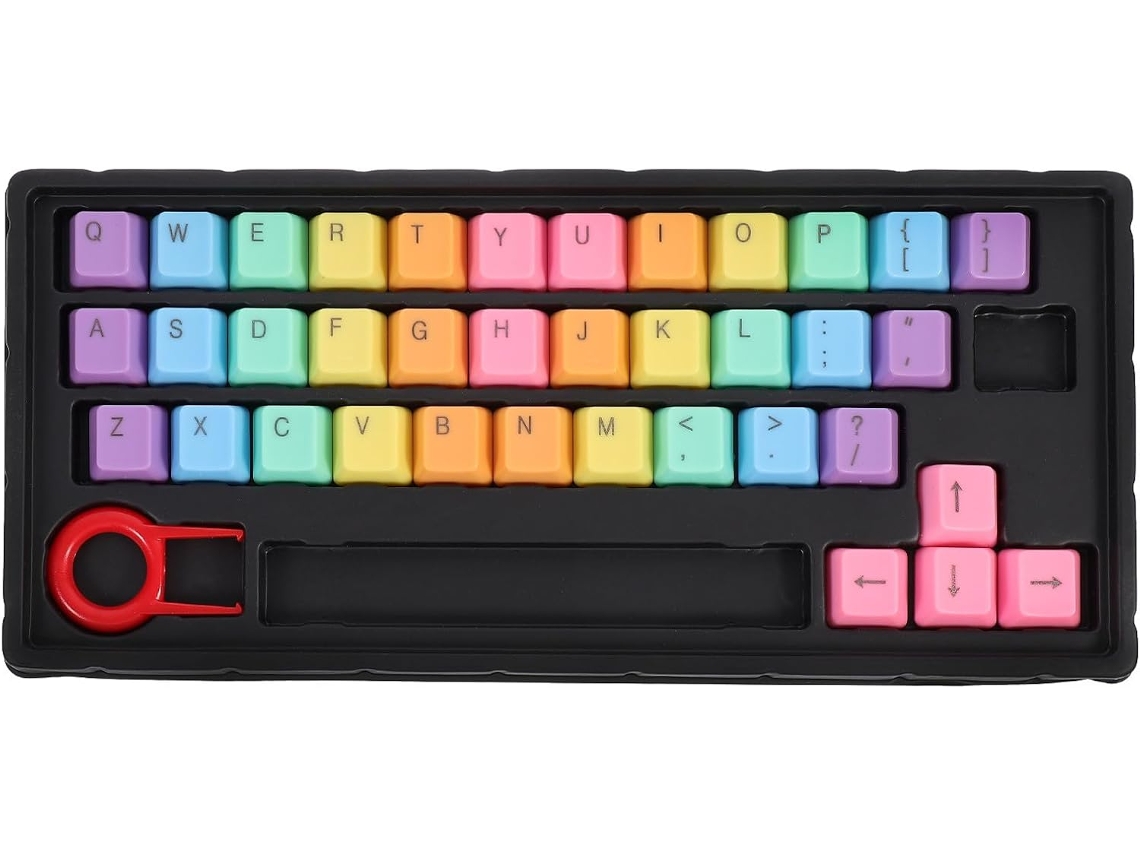 Teclado Mecânico Oem Abs Com Design Arco-íris, 37 Teclas E Fácil De Usar.