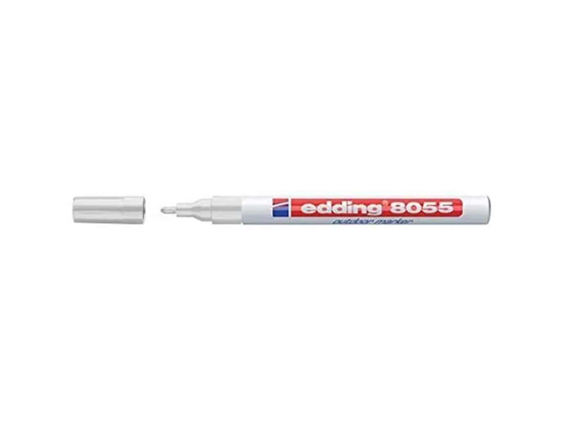 Marcador Permanente Edding 8055 Branco 1 2 Mm Pacote De 5 Marcadores