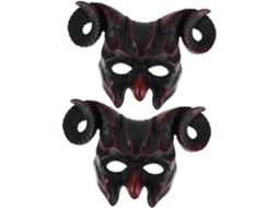 Máscaras Góticas De Cabra Com Carneiro, Máscaras De Crânio De Animais E Máscaras Respiráveis Para O Halloween.