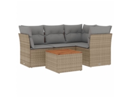 Garden Sofa Set, Garden Sofa Sets Vidaxl Bege Rattan / Vime (n/a)