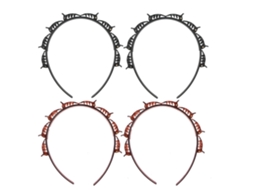 4pcs Diadema Estilo De Cabelo De Ferro Unissex Com Camadas Duas Acessórios De Cabelo