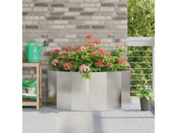 Vidaxl Floreira Prateado 120 X 60 X 50 Cm Aço Inoxidável