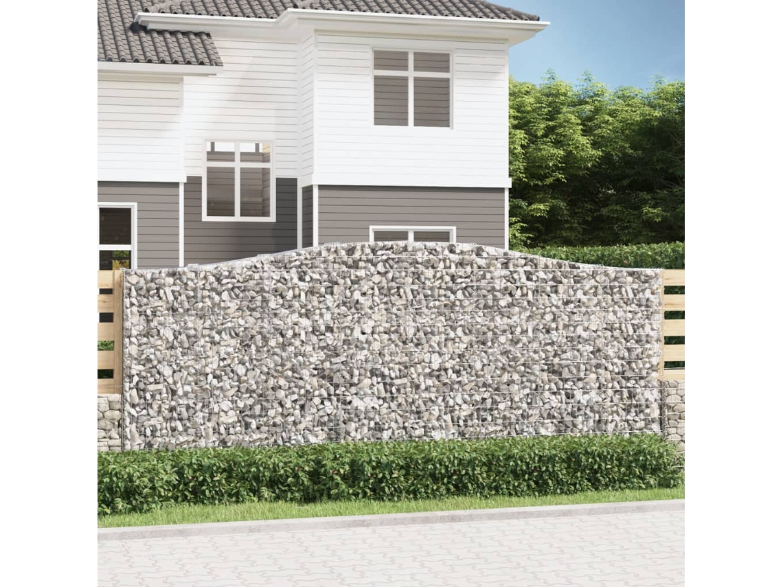 Vidaxl Cestos Gabião Arqueados 9pcs 400x50x160/180cm Ferro Galvanizado