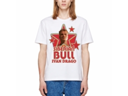 Rockinstone Rocky Movie Siberian Bull White Adult T-shirt Size:xxl