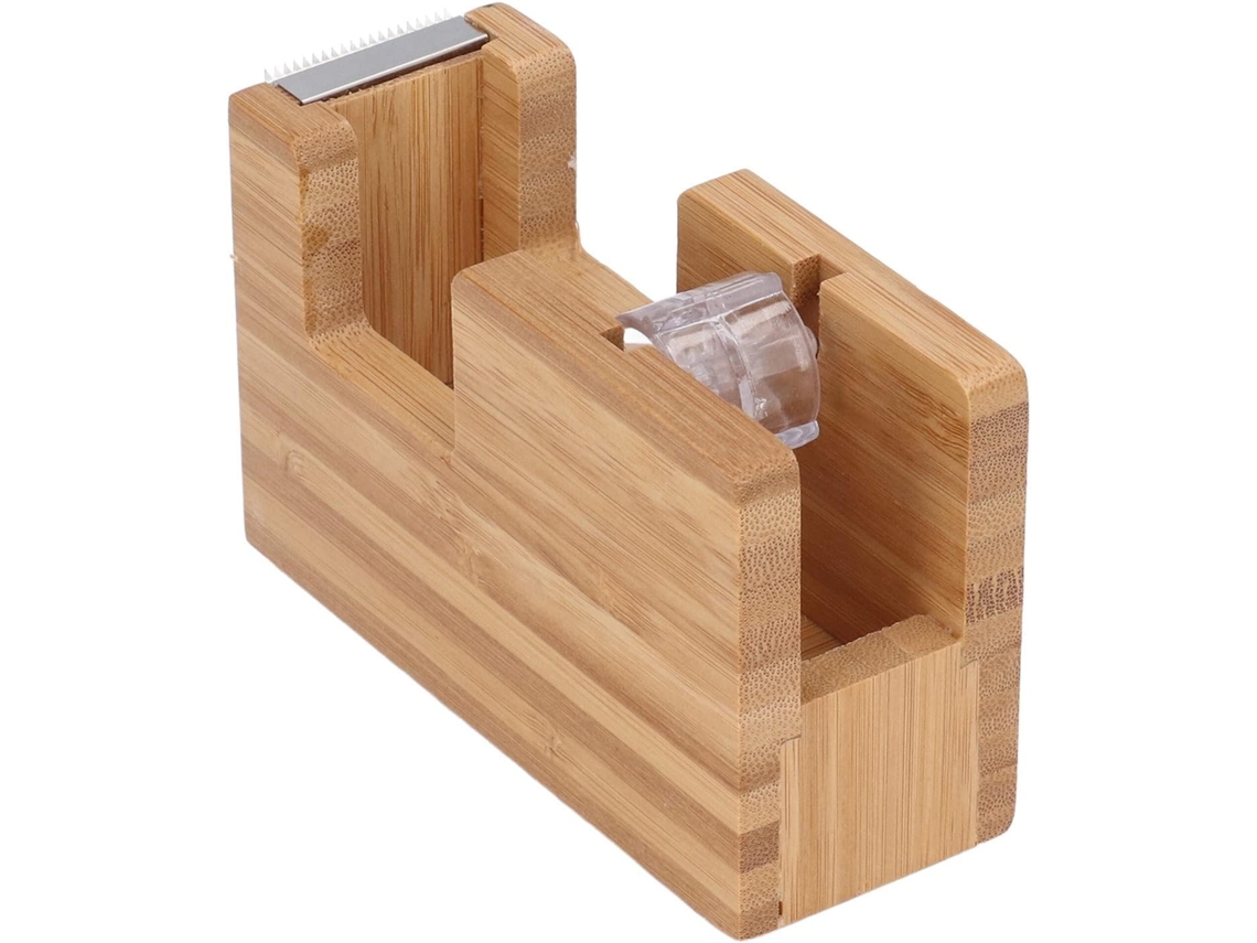 Dispensador De Fita Adesiva De Mesa Com Base Antiderrapante Em Madeira De Bambu, Cortador De Fita, F Gokoco