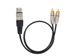 Cabo de áudio com 1 plugue XLR para 2 RCA CHABERLU
