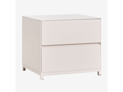 Sklum Mesa De Cabeceira 50x45 Cm Em Mdf Kivora Mdf - Madeira De Carvalho Gardénia Branco