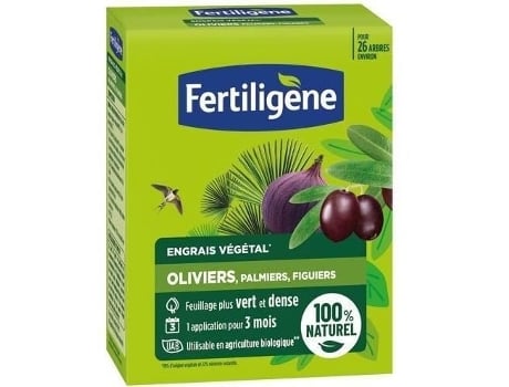 Fertiligene 100 Adubo Natural para Oliveiras, Figueiras e Palmeiras, Caixa 650g