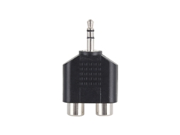 Adaptador de Extensão de Áudio Mono AQUAFORGE com plugue estéreo 3,5 Mm para 2 Rca