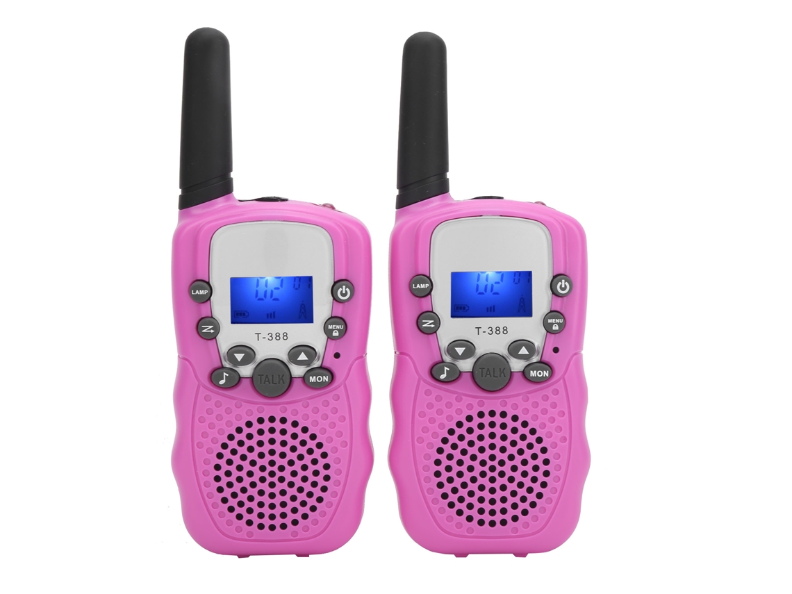 Ats 2pcs Walkie Talkie para Niños Con Pantalla Lcd Portátil Regalo de Cumpleaños Año Nuevo Rosa