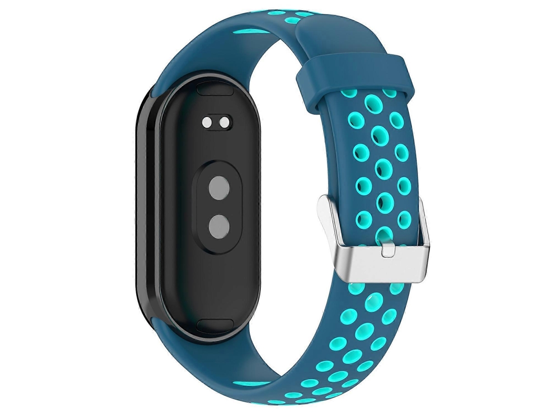 Lurelia Pulseira De Silicone Com Conector Aço Inoxidável, Compatível Xiaomi Smart Band 9, Nfc,, 8 E (preta)